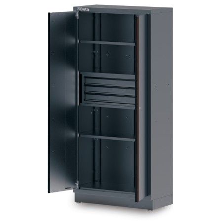 BETA C45PRO 2.0 AS2/3C Armadio in lamiera a 2 ante con 3 cassetti e staffa per arredo officina C45PRO 2.0