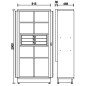 BETA C45PRO 2.0 AS2/3C Armadio in lamiera a 2 ante con 3 cassetti e staffa per arredo officina C45PRO 2.0