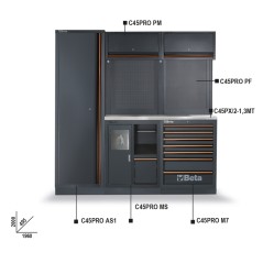 BETA C45PRO 2.0 CX Combinazione arredo officina C45PRO