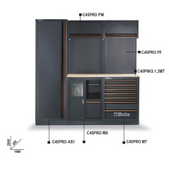 BETA C45PRO 2.0 CW Combinazione arredo officina C45PRO
