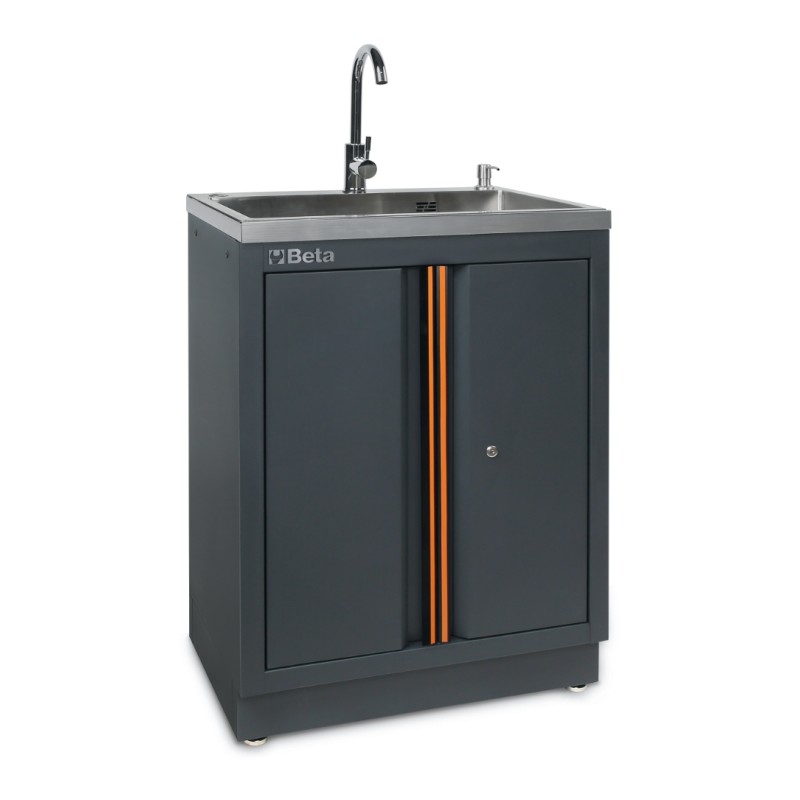 BETA C45PRO 2.0 ML Modulo fisso con lavandino integrato per arredo officina C45PRO 2.0