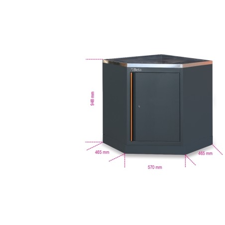 BETA C45PRO 2.0 CAI/X Modulo inferiore angolare per arredo officina C45PRO 2.0