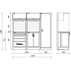 BETA RSC50 2.0 D Combinazione arredo officina RSC50 2.0