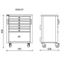 BETA RSC50 2.0 C7 Cassettiera mobile con 7 cassetti per arredo officina RSC50 2.0