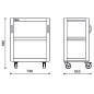 BETA RSC50 2.0 T3 Carrello a 3 ripiani per arredo officina RSC50 2.0
