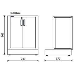 BETA RSC50 2.0 MA Modulo fisso con 2 antine per arredo officina RSC50 2.0