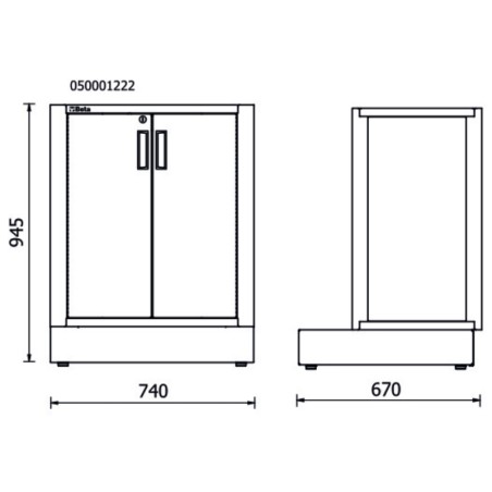 BETA RSC50 2.0 MA Modulo fisso con 2 antine per arredo officina RSC50 2.0