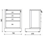 BETA RSC50 2.0 M4 Modulo fisso con 4 cassetti per arredo officina RSC50 2.0