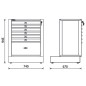 BETA RSC50 2.0 M7 Modulo fisso con 7 cassetti per arredo officina RSC50 2.0