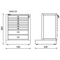 BETA RSC50 2.0 M8 Modulo fisso con 8 cassetti per arredo officina RSC50 2.0