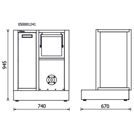 BETA RSC50 2.0 MS-AVV Modulo fisso di servizio per arredo officina RSC50 2.0, vuoto