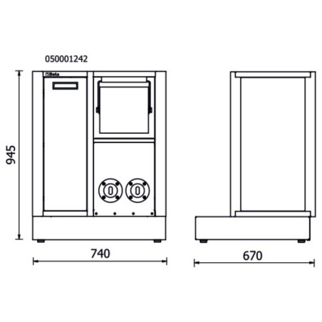 BETA RSC50 2.0 MS-2AVV Modulo fisso di servizio per arredo officina RSC50 2.0, vuoto