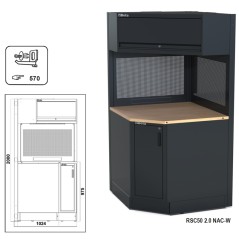 BETA RSC50 2.0 NAC-W Angolo completo autoportante per arredo officina RSC50 2.0