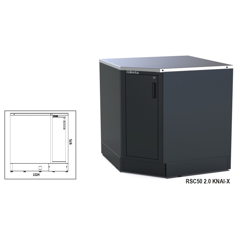 BETA RSC50 2.0 KNAI-X Modulo inferiore angolare per arredo officina RSC50 2.0