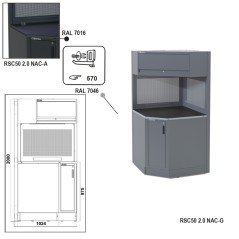 BETA RSC50 2.0 NAC-G Angolo completo autoportante per arredo officina RSC50 2.0