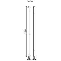 BETA RSC50 2.0 P/2MDX-SX Coppia di montanti DX-SX per pareti forate arredo officina RSC50 2.0