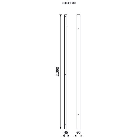 BETA RSC50 2.0 P/2MDX-SX Coppia di montanti DX-SX per pareti forate arredo officina RSC50 2.0