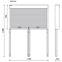 BETA RSC50 2.0 PS Parete portautensili con tapparella per arredo officina RSC50 2.0