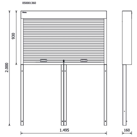BETA RSC50 2.0 PS Parete portautensili con tapparella per arredo officina RSC50 2.0