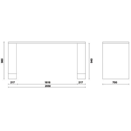 BETA C55BO/2 Banco da lavoro da 2 metri per arredo officina RSC55