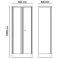 BETA C55A2 Armadio in lamiera a 2 ante per arredo officina RSC55