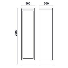 BETA C55AT1 Armadio in lamiera con anta trasparente in policarbonato per arredo officina RSC55