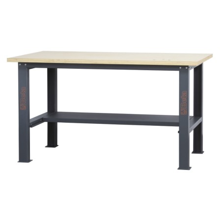 BETA C58BC-W1,6 Banco da lavoro semplice con piano in legno, lunghezza 1,6 m