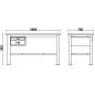 BETA C58BC-W1,6 2C Banco da lavoro 1,6 m con piano in legno e 2 cassetti