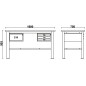 BETA C58BC-W1,6 4C Banco da lavoro 1,6 m con piano in legno e 4 cassetti