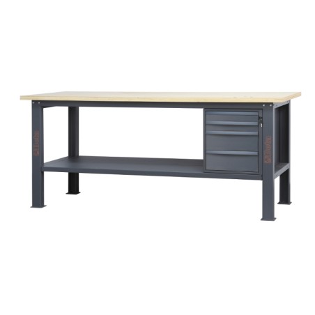 BETA C58BC-W2,1 4C Banco da lavoro 2,1 m con piano in legno e 4 cassetti