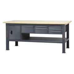 BETA C58BC-W2,1 6CA Banco da lavoro 2,1 m con piano in legno, 6 cassetti e modulo anta