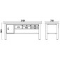 BETA C58BC-W2,1 6CA Banco da lavoro 2,1 m con piano in legno, 6 cassetti e modulo anta
