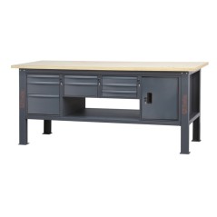 BETA C58BC-W2,1 8CA Banco da lavoro 2,1 m con piano in legno, 8 cassetti e modulo anta