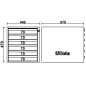 BETA C58CSH 6C Cassettiera altezza 479 mm con 6 cassetti, per banchi componibili C58BC
