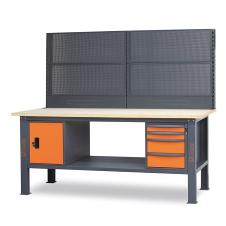 BETA C58BC-W2,1 4CA+SVR Banco da lavoro 2,1 m con piano in legno, 4 cassetti e modulo anta