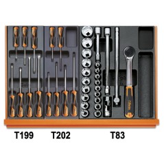 BETA 5904VU/2T Assortimento di 104 utensili per impiego universale in termoformato rigido in ABS