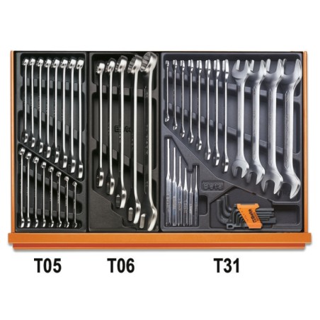 BETA 5904VI/2T Assortimento di 153 utensili per manutenzioni industriali in termoformato rigido in ABS