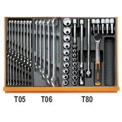 BETA 5904VG/2T Assortimento di 99 utensili per autoriparazione in termoformato rigido in ABS