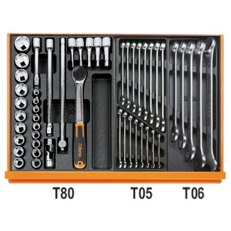 BETA 5904VG/5T Assortimento di 153 utensili per autoriparazione in termoformato rigido in ABS