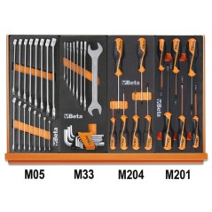 BETA 5904VU/2M Assortimento di 144 utensili per impiego universale in vassoio morbido in EVA