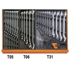 BETA 5908VG/2T Assortimento di 214 utensili per autoriparazione in termoformato rigido in ABS