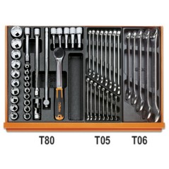 BETA 5908VI/2T Assortimento di 232 utensili per manutenzioni industriali in termoformato rigido in ABS