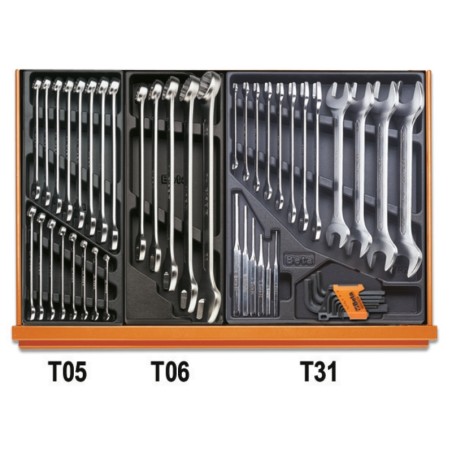 BETA 5910VI/3T Assortimento di 261 utensili per manutenzioni industriali in in termoformato rigido in ABS