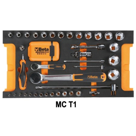 BETA 5914VU/M Assortimento di 109 utensili per impiego universale in vassoio morbido in EVA