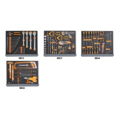 BETA 5935VI/2MB Assortimento di 133 utensili per manutenzioni industriali in vassoio morbido in EVA