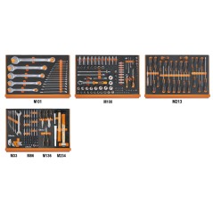 BETA 5988U/7M Assortimento di 215 utensili per impiego universale in vassoio morbido in EVA