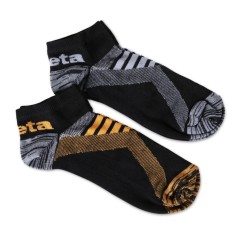 BETA 7431P Due paia di calzini sneaker con inserti in texture traspirante