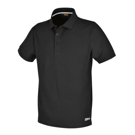 BETA 7552N Polo work in cotone 200g, con 3 bottoni, nera