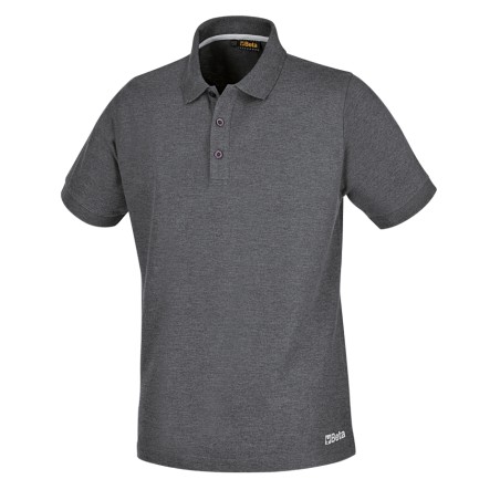 BETA 7552G Polo work in cotone piquet 200g, con 3 bottoni, grigio melange