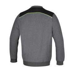 BETA 7642G Felpa girocollo con inserti neri sulle spalle e dettaglio verde fluo